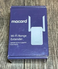 Macard Wi-Fi Range Extender, Speeds Up To A Gigabit Dual Band White NEW