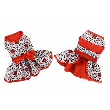 NEW Christmas Holly Dog Dress with Matching Leash Doggie Design Dress Size Small