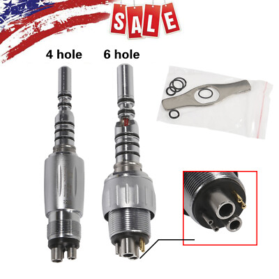 Dental LED Quick Coupler 4/6 Hole fit KaV Multiflex LUX Fiber Optic Handpiece