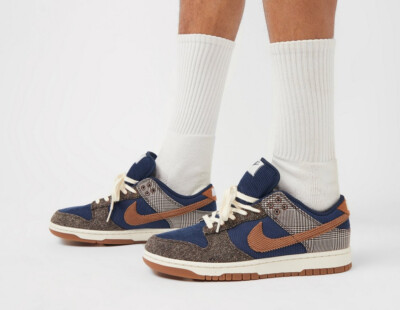 タグ付き美品/ Nike DUNK LOW PRO ネイビー/ブラウン 24.5 Nike Dunk Low Midnight Navy Ale Brown Pale Ivory Baroque Brown
