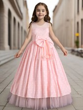 Flower Kids Girls Princess Long Tutu Dress Birthday Party Pageant Evening Prom