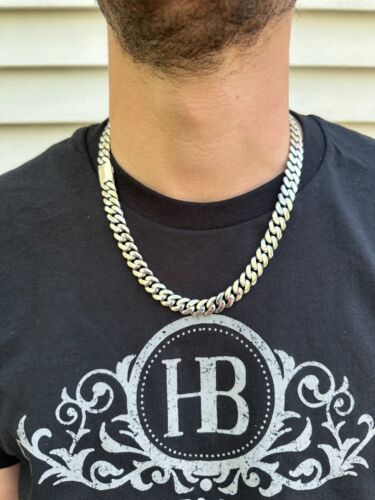Miami Cuban Link Chain Necklace Real 925 Sterling Silver Sleek Box Clasp 6-12mm - Picture 21 of 23