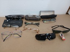 Lot of 9 Vintage eyeglasses Assorted Frames/Cases, Parts Repair