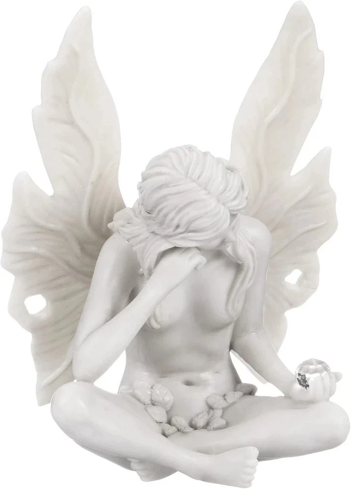 Estatuilla Estatua Mujer Hada Jardín Secreto Diseño Toscano Mirando, 7 pulgadas... Foto 4 de 4
