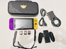 Nintendo Switch 32GB Bundle W/3Games/Zelda Breath Of Wild, Kirby, Super St Racer