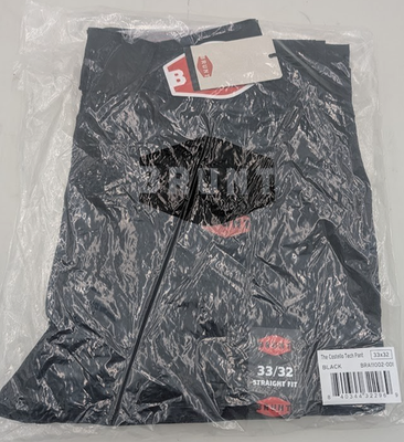 #ad Brunt Work Pants Black 33 32 Straight Fit The Costello Tech Pant $40.78