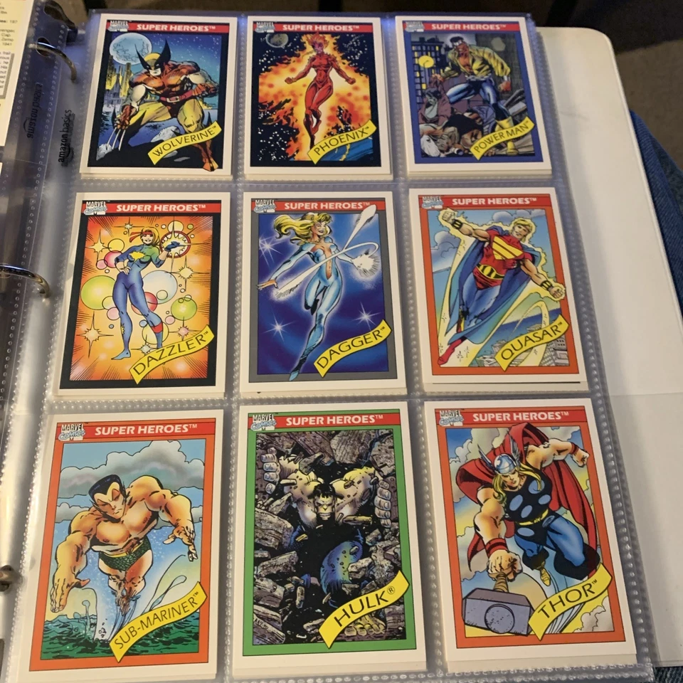 1990 Marvel Universe Series 1 Trading Cards COMPLETE BASE SET, #1-162 Impel - Image 2 of 4