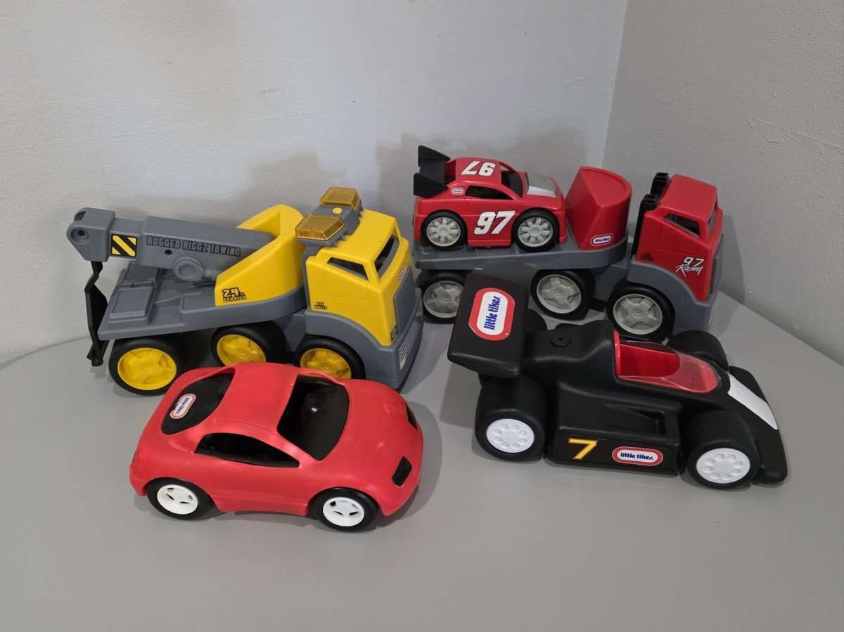 BIG LOT Of 5 Little Tikes Rugged Riggz PIT CREW Hauler Trailer 97