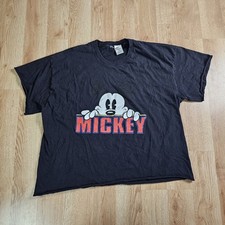 Vtg 90s Mickey and Co. Mouse Black T-shirt XL USA-MADE Disney Disneyland