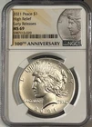 2021 $1 High Relief Silver Peace Dollar ~ NGC MS 69 - Early Releases