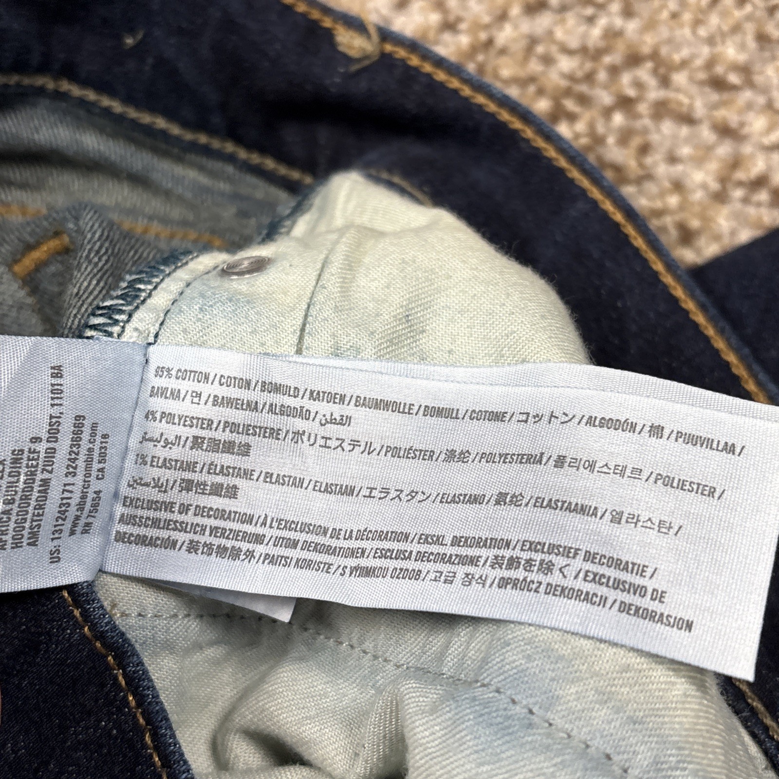 Abercrombie & Fitch Jeans Mens 30x30 Blue Langdon Slim Stretch Fits 30 X 29 - View 4