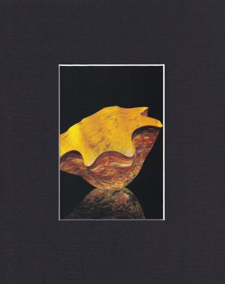 8X10'' Matted Print Art Picture Blown Glass, Dale Chihuly: Autumn Gold Macchia