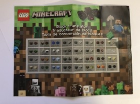 LEGO MINECRAFT 21116 Crafting Box 16x22" Dual Sided Poster Used