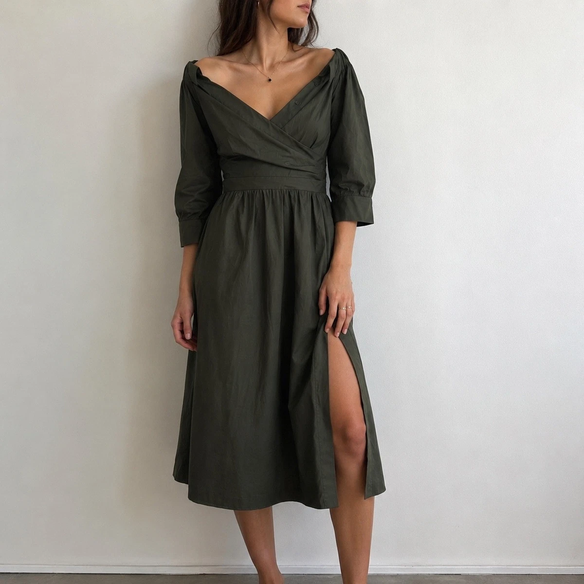 Green Off the Shoulder Dresses for Women for sale | eBay