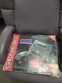 Vintage Video Game Sony PlayStation PS1 Console Bundle in Sega Genesis Box