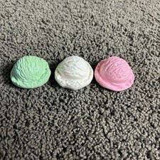 Vintage Fisher Price Fun Food Ice Cream Scoops White Green Pink Retro Kitchen