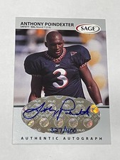 1999 SAGE Football Silver Autograph #/400 - Anthony Poindexter - Virginia