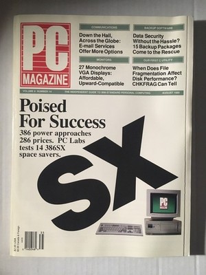 PC Magazine AUG 1989 Vol. 8 No. 14 Back Issue COMPUTER Magazine 386SX PC Power