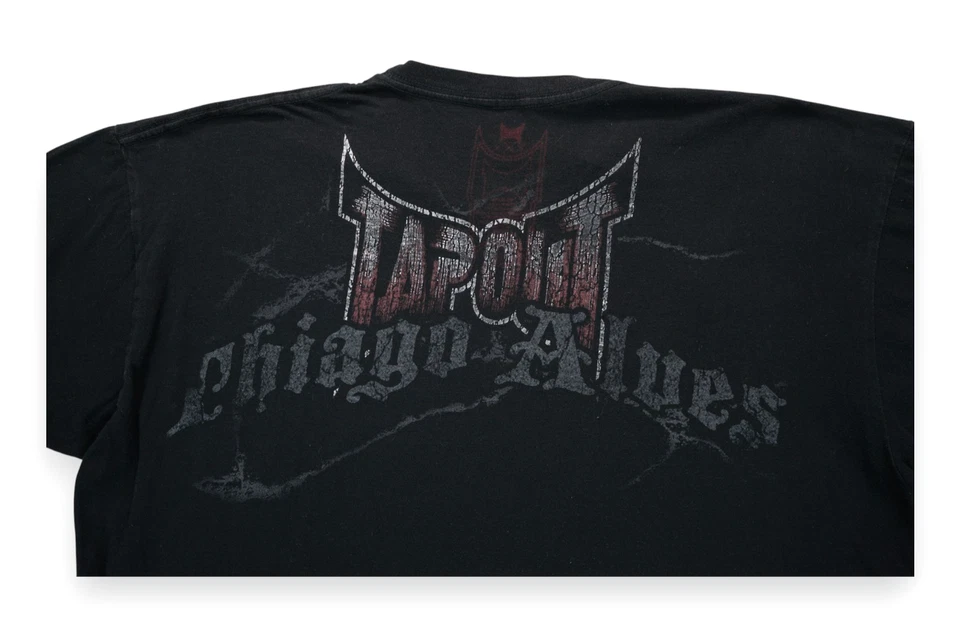 Vintage Tapout Thiago Alves T Shirt Grim Reaper Graphic Y2K Pitbull Size XL - Image 3 of 4