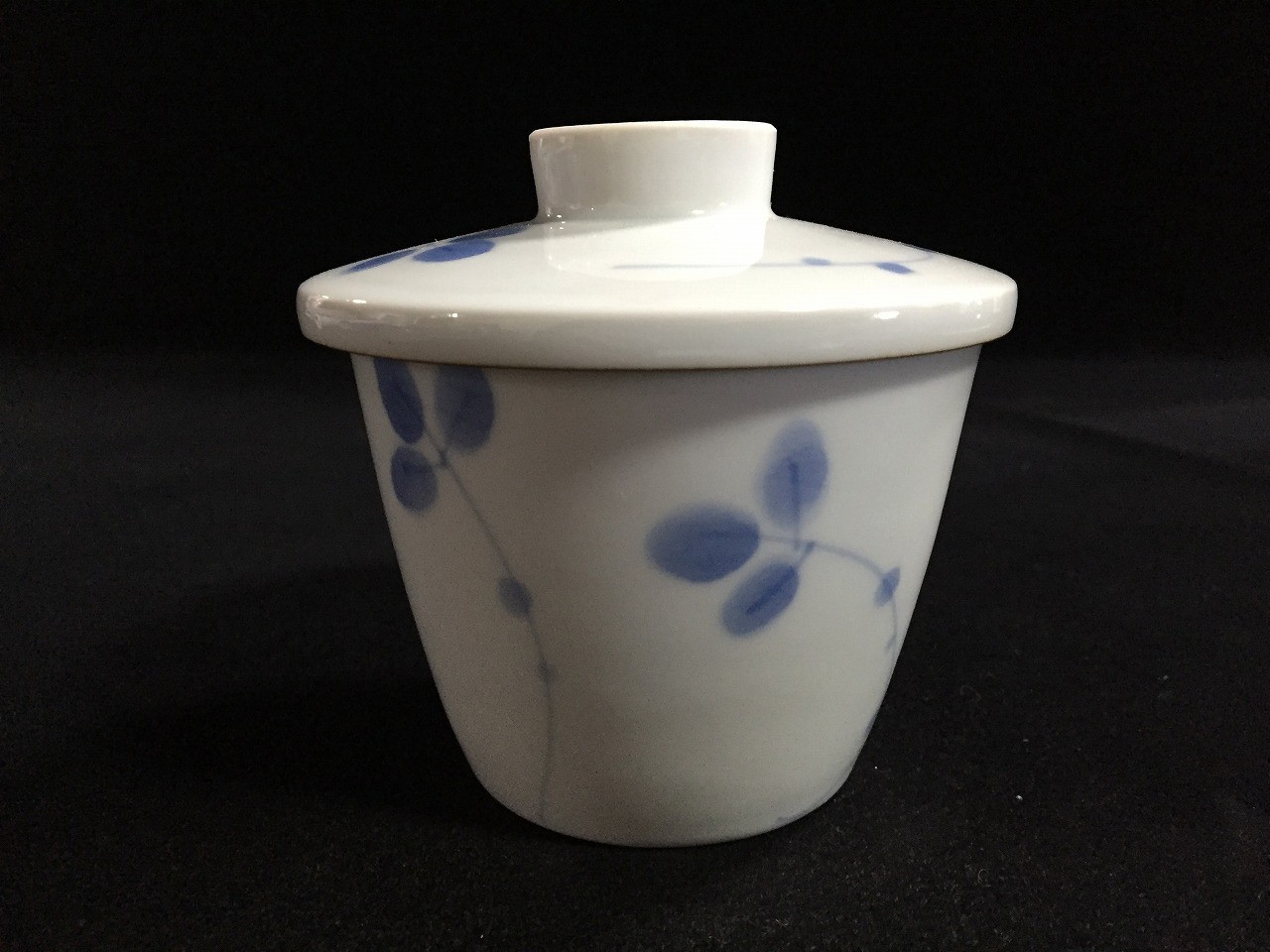 Y1446 / Porcelana / Taza De Chawanmushi / Firmada / Vintage Japonés