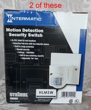 Lot of 2 - Intermatic Motion Sensor Security Switch ul for wet locations Wall mt