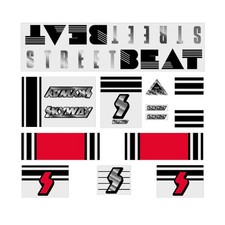 1988 Skyway - StreetBeat for Red frame on clear decal set