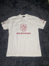 Balenciaga Short Sleeve White/Red Jersey  T-Shirt Size M
