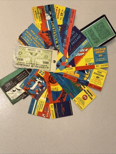 Chicago Worlds Fair Ticket Booklet Palmer House, With Tickets, Some Unused