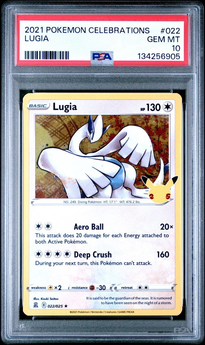 Lugia Pokémon TCG Professional Sports Authenticator (PSA) Grade 10