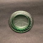 Vintage Hocking Green Uranium Glass 4" Saucer Round Depression Glows UV