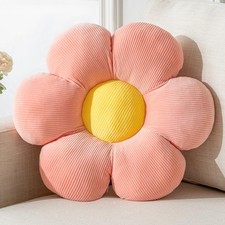 Flower Pillow, Flower Shaped Throw Pillow Cushion Seating six Petal15.75 Pink...