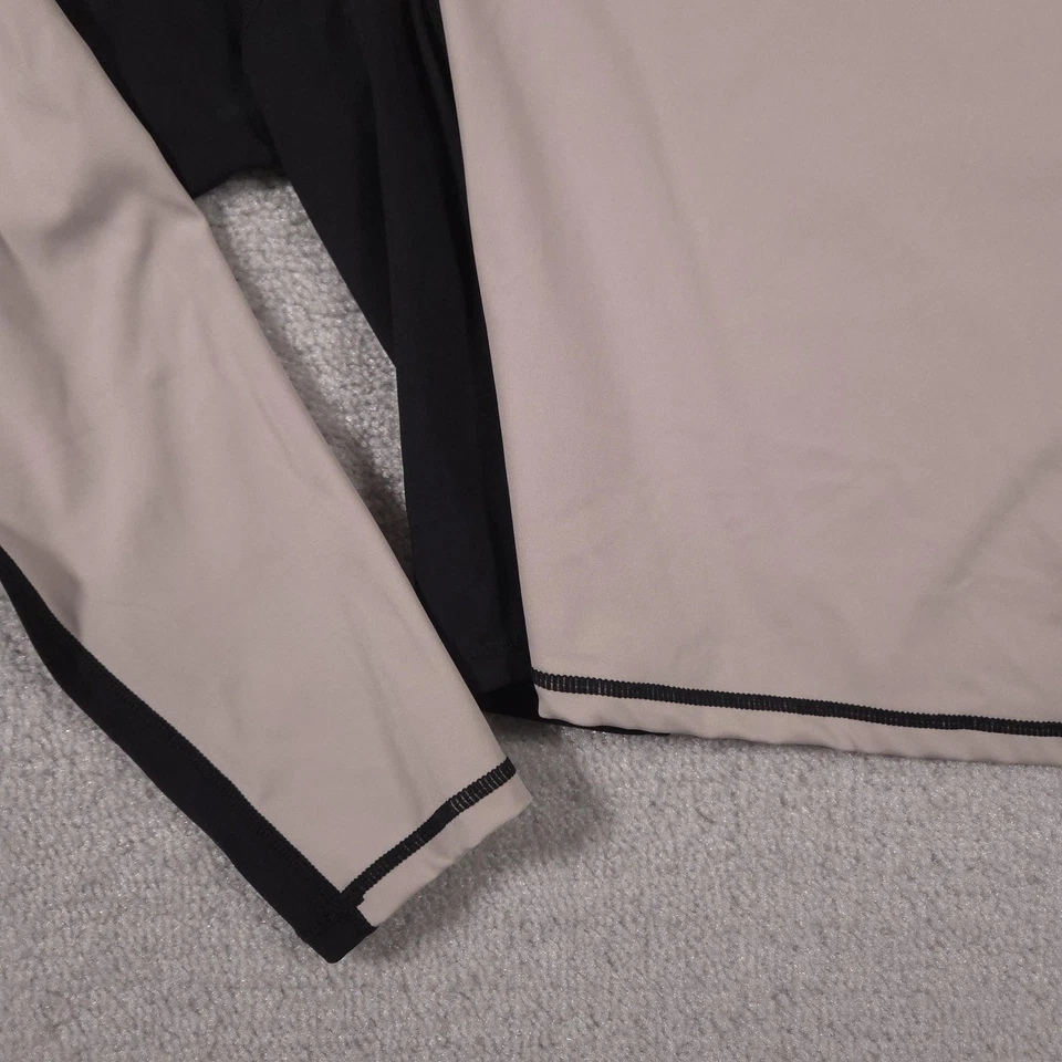 Camisa Fabletics Mujer 3X Tostada Negra Bloque de Color Manga Larga Cuello Simulado Atlética Foto 3 de 4