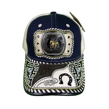 Western Horse Graphic Trucker Hat Mesh Back Black Tan White Gold Men One Size