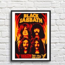 BLACK SABBATH KONZERT POSTER ROCK VINTAGE RETRO DRUCKE WANDBILDER, A4