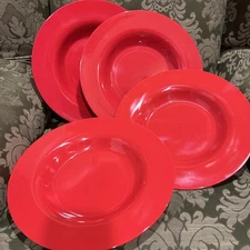 Carlisle Sierrus Melamine Pasta Salad Bowl 12 inch Red Lot of 4 New