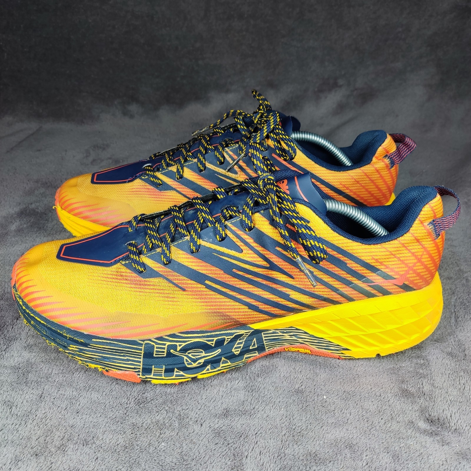 Hoka Speedgoat 4 Mens Size 12 Gold Fusion Black Iris Running Shoes 1106525 GFBI thumbnail 3