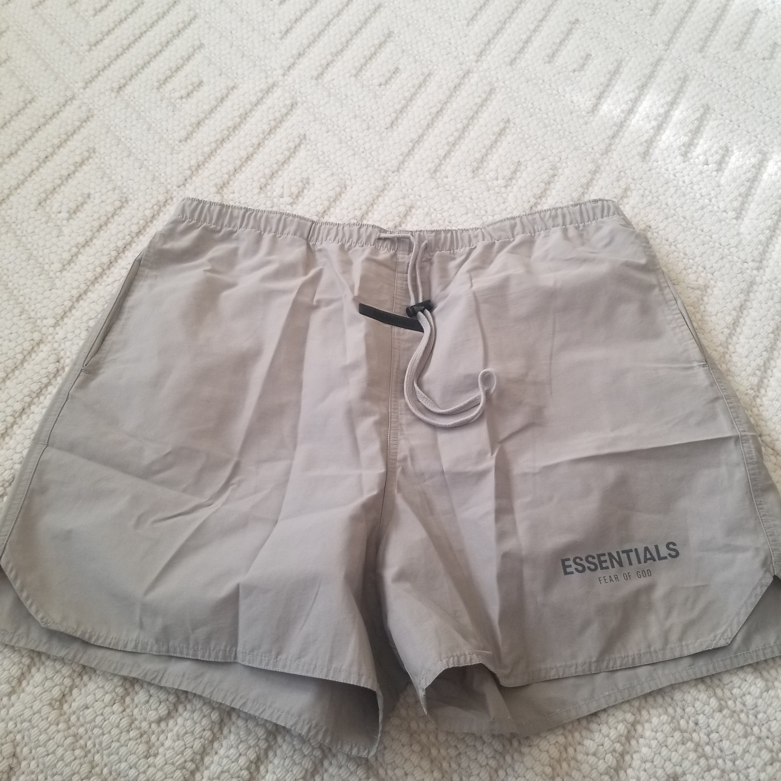 Fear of God ESSENTIALS Taupe Brown Volley Running Shorts Men’s Size XL Rare thumbnail 2