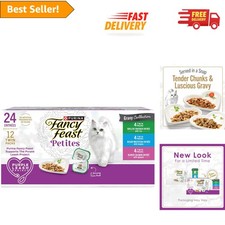 Purina Gourmet Wet Cat Food Variety Pack - Petites Gravy Collection, 12 Tubs