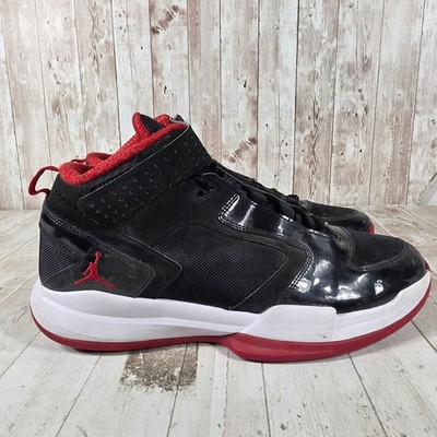 Jordan BMo Mens Black Gym Red White Basketball Shoes 454043-004 Size 12