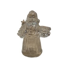 Lead Crystal Santa Candle Holder 7.5 Inches - 24% Leaded Crystal - Made In USA