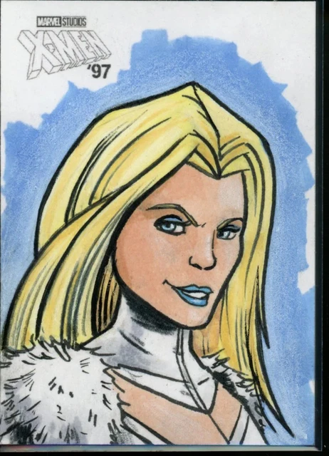 2025 Topps Marvel Emma Frost Ryan Finley 1/1 Sketchkarte