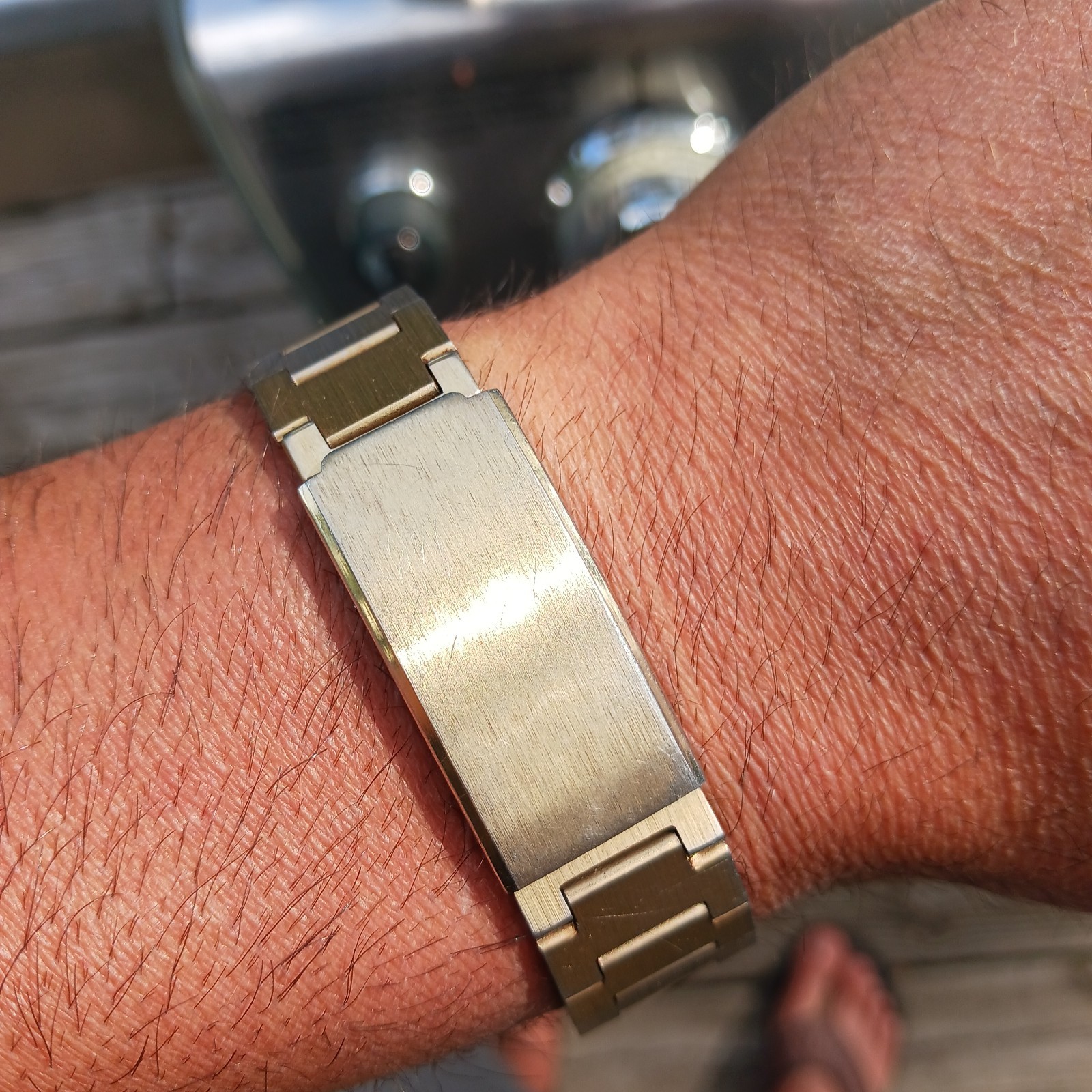 Timex Marlin Royal Oak Two Tone Crosshair Manual Wind Watch Rare Taiwan Vintage