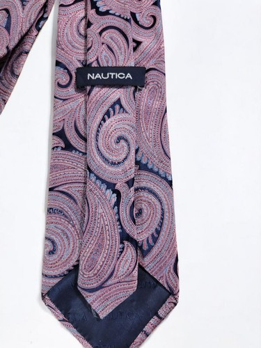 Corbata para hombre Nautica 100 % seda púrpura 59" - Imagen 5 de 6