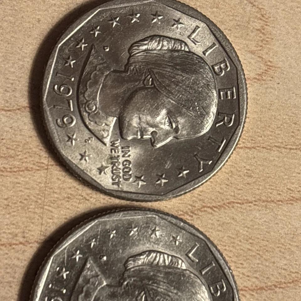 Moneda de Estados Unidos 1979 D llena de error dólar Susan B. Anthony marca de ceca envío gratuito Foto 2 de 4