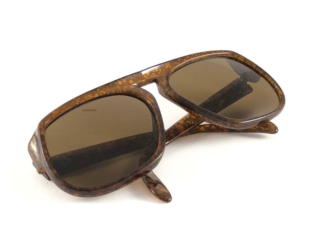 VINTAGE CHRISTIAN DIOR MONSIEUR 2023 10 OPTYL MARBLED BROWN VINTAGE CHRISTIAN DIOR MONSIEUR 2023 10 OPTYL MARBLED BROWN