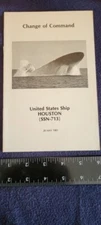 RARE USS HOUSTON SSN-713 (SUBMARINE) "CHANGE OF COMMAND" BOOKLET - US NAVY