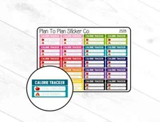 2528~~Daily Calorie Tracker Planner Stickers.