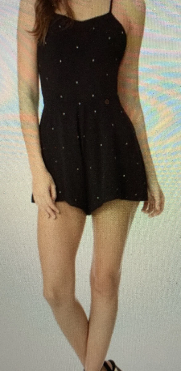 Black spaghetti strap romper top