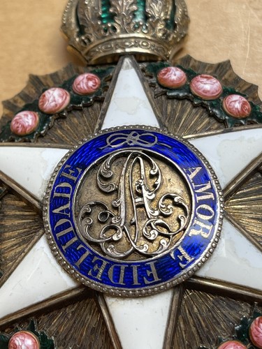 BRAZIL.ORDER OF THE ROSE.GRAND DIGNITARY BREAST STAR,BY BOULLANGER,PARIS.95x75mm - Picture 2 of 14