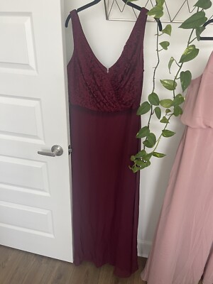 bridesmaid dress wine color size 14 | eBay